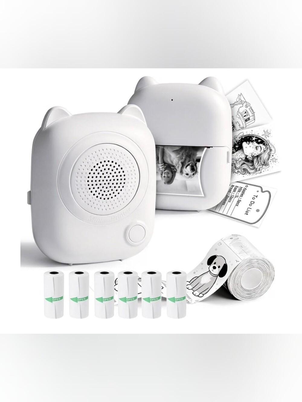 Portable Mini Photo Printer - White